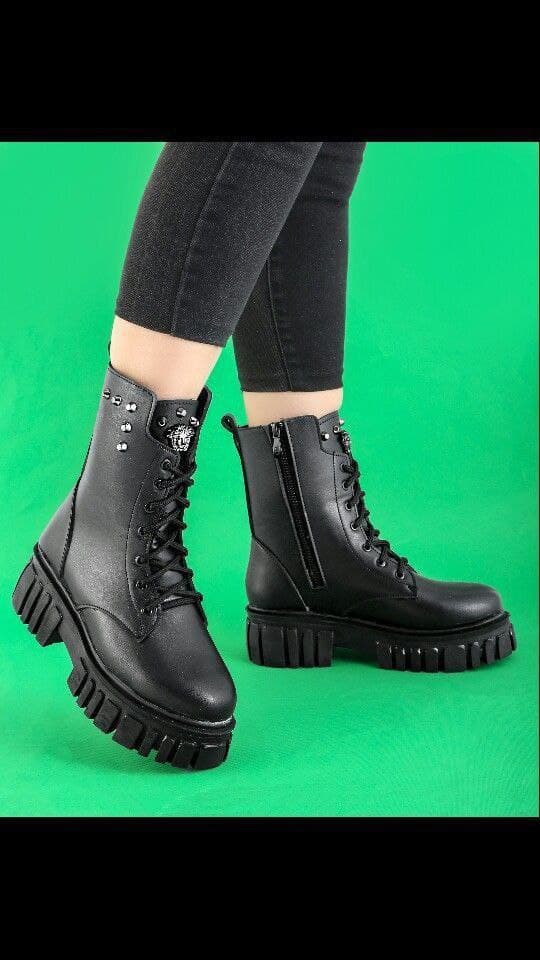 کفش نیم بوت چرم زنانه ds01130