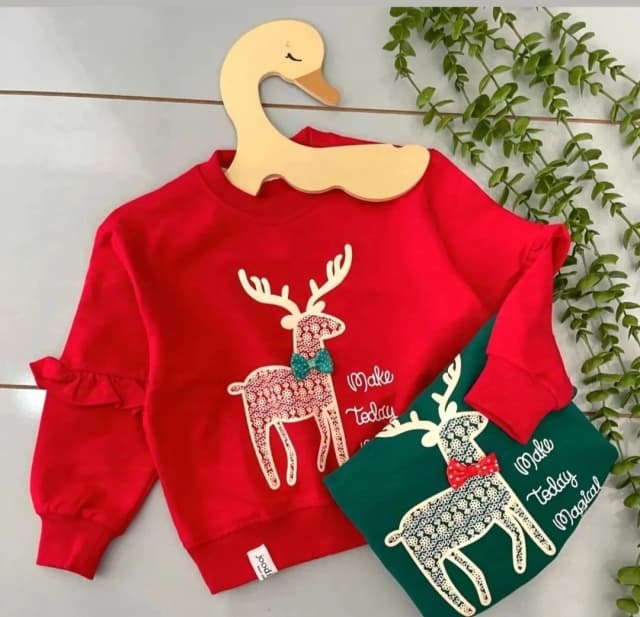 بلوز تک پاییزی دخترانه گوزن