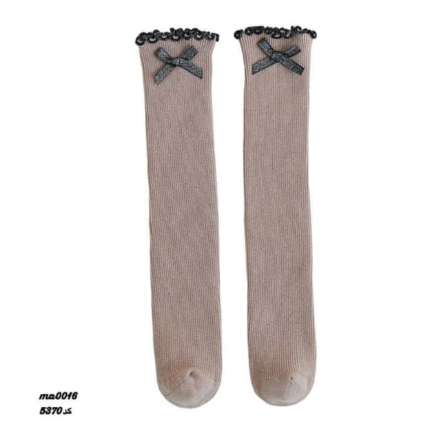 جوراب ساق بلند دخترانه پاپیون دار