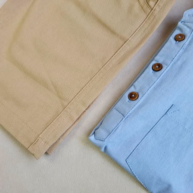 شلوارک کتان کرم