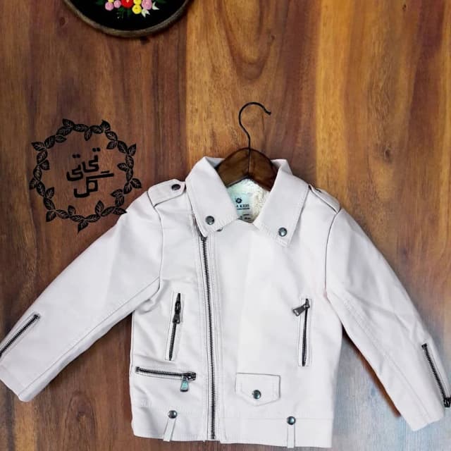 کت چرم بچه گانه دخترانه صورتی