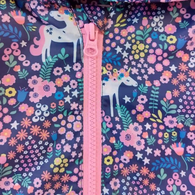 بارانی کلاهدار دخترانه یونیکورن