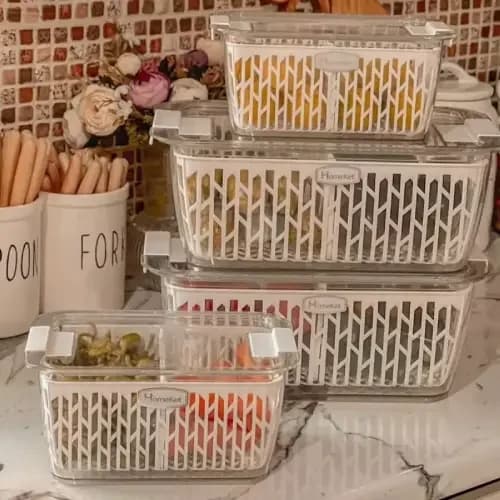 باکس میوه و سبزیجات هومکت سایز کوچک کد E1085 تک و عمده