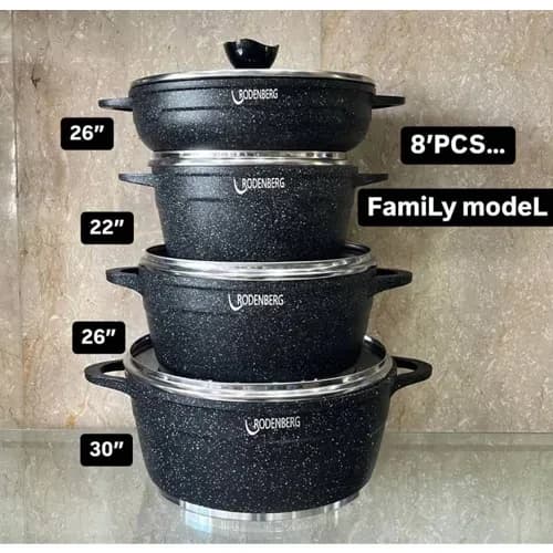 سرویس قابلمه RODENBERG مدل خانواده 8 پارچه    تک و عمده کد G5178