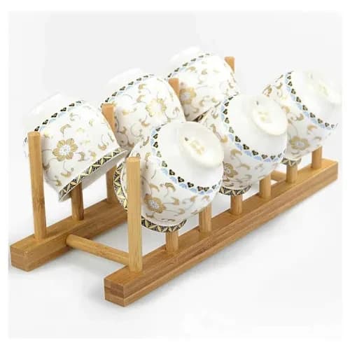 پخش  استند بشقاب و فنجان  چوب روس تک و عمده کد G4925