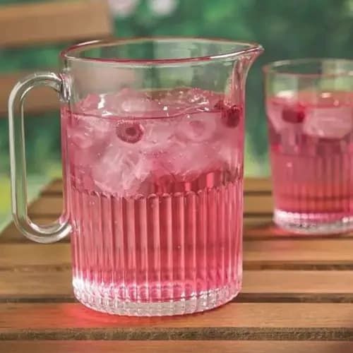 پارچ اب کوتاه 1 لیتری شیار دار لیمون کد E1075 تک و عمده