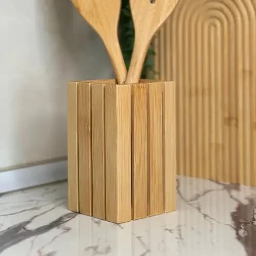 خرید جا قاشقی بامبو تک و عمده کد L916