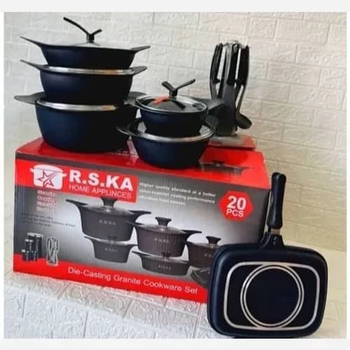 پخش سرویس قابلمه چدن آر اس کا 20 پارچه   تک و عمده کد G5177