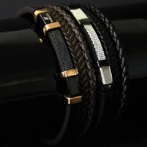 دستبند مردانه چرمی HUBLOT