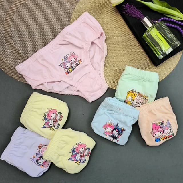 شورت دخترانه اسلیپ نخی جلوچاپ سایز2 ایکس لارج