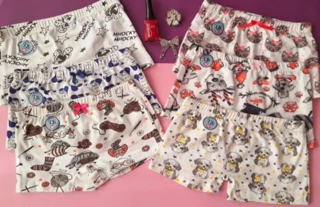 شورت دخترانه نیم پا سایز ۷ تا ۹ سال