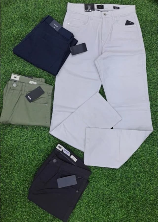 شلوار کتان راسته رنگ ثابت اورجینال برند cnaدر ۴ رنگ سایز ۴۰تا۵۴. C&A