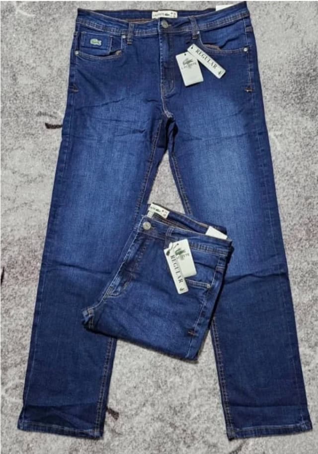 شلوار لی راسته اورجینال برند لاگوست/Lacoste سایز 40 تا 50 /پارچه کش.Pull&bear