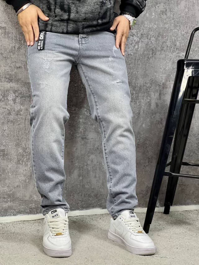 شلوارلی مردانه مامفیت ساده طرح زاپ طوسی