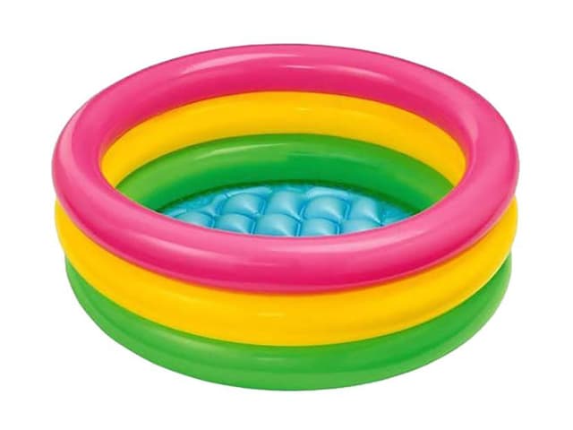 استخر بادی کودک سه رنگ اینتکس intex در اندازه 22*61 سانتی متر