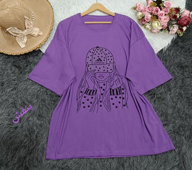 تیشرت لانگ با دو رنگ لاکچری 