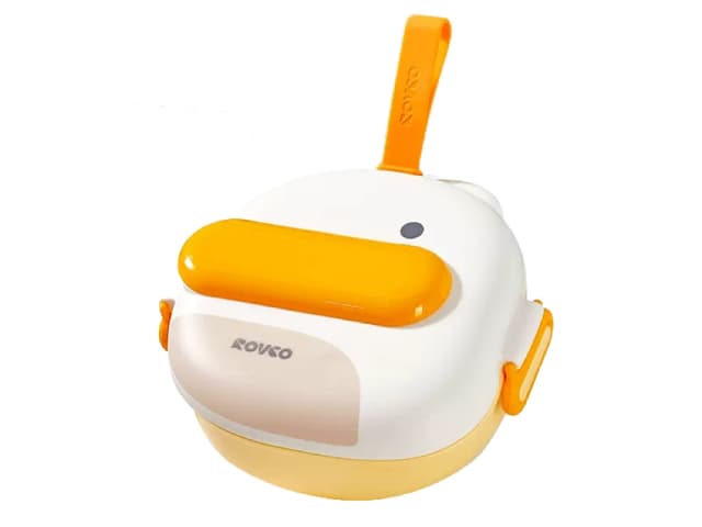 ظرف غذای چسبان داخل استیل کودک طرح جوجه روکو rovco