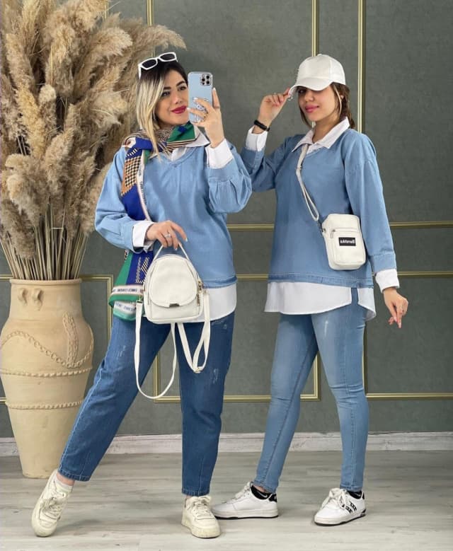 تونیک لی تنسل دوتیکه با تنخور شیک 