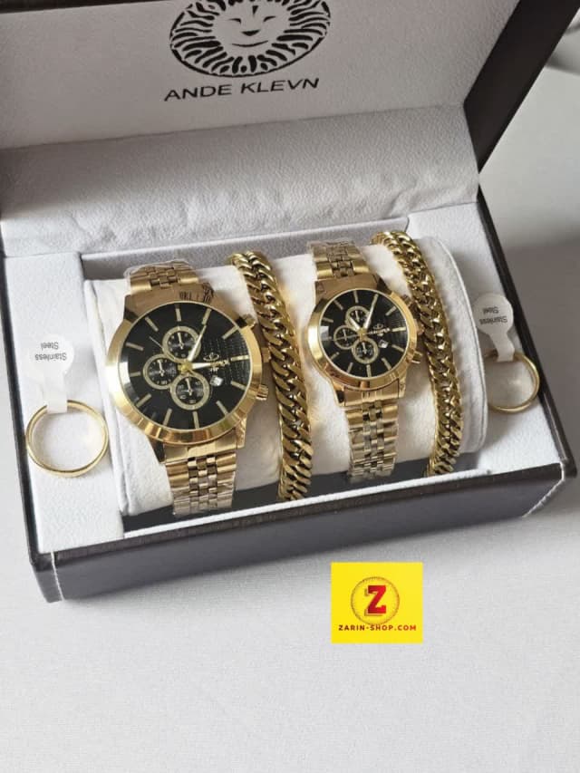 ست ساعت زنانه و مردانه الگانس و دستبند انگشتر