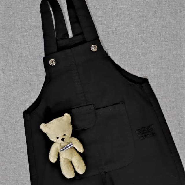 بیلر کتان مشکی + عروسک تدی