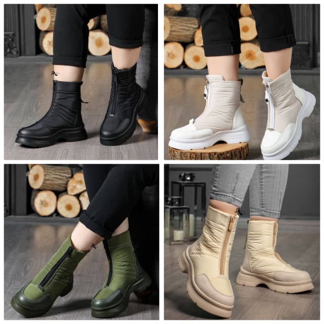 نیم بوت کاپشنی اسپرت زنانه ds01559