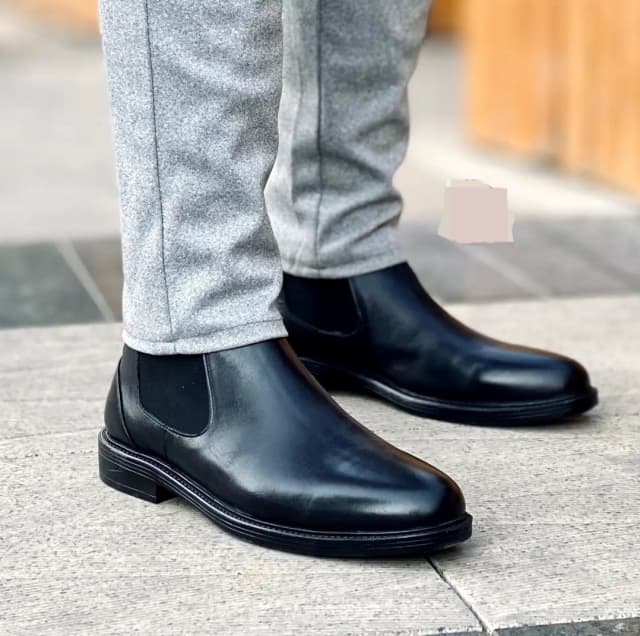 کفش نیم بوت مردانه چلسی بغل کشی مشکی