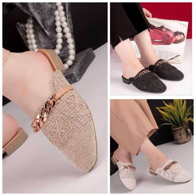 صندل جلو بسته گیپوری زنانه ds01694