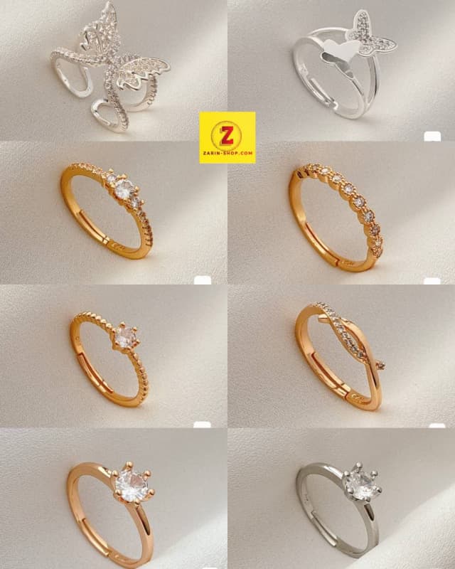 انگشتر جواهری نگین دار زنانه کد۳۷۶